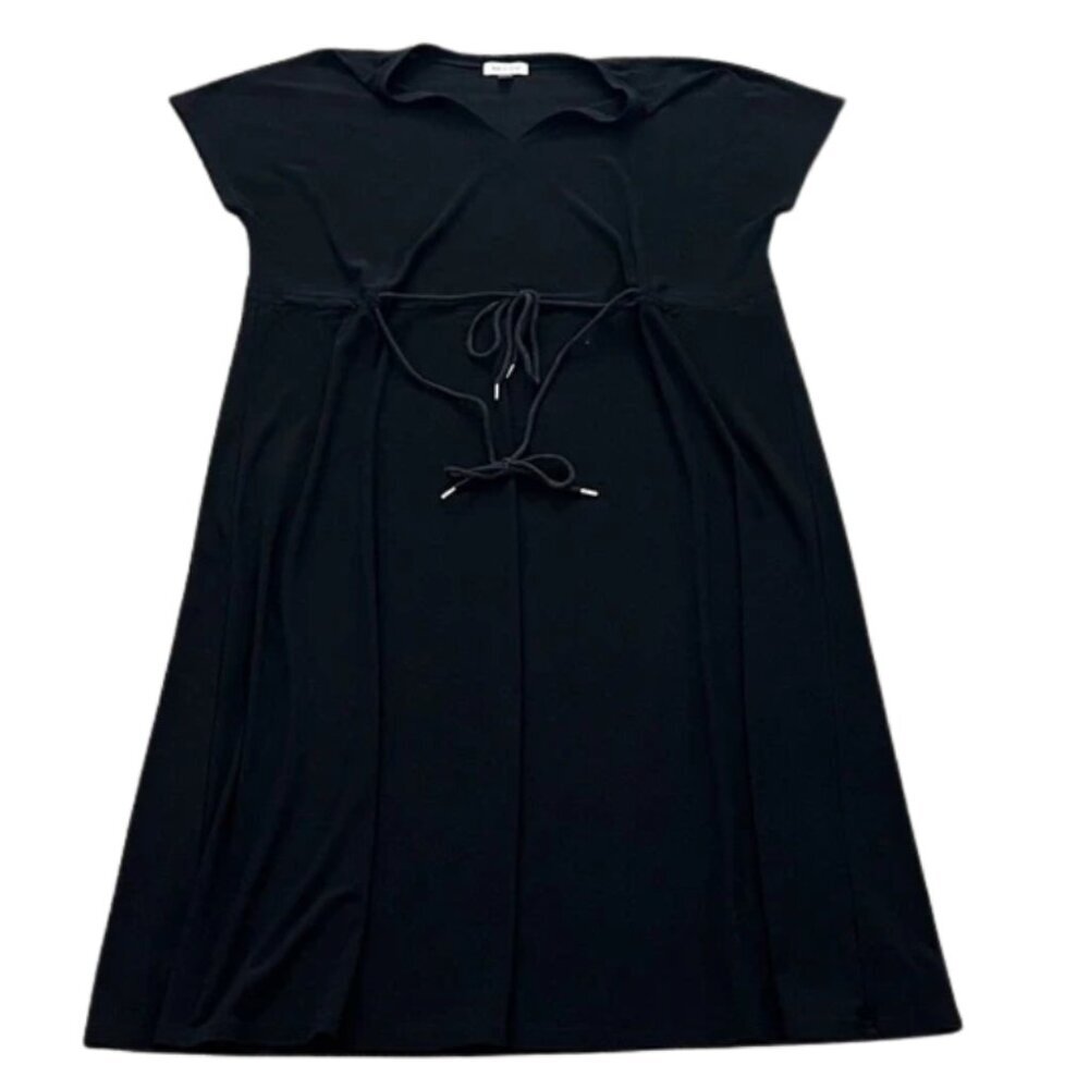 Nordstrom Cap Sleeve Black Dress with Double Tie Detail - Size M